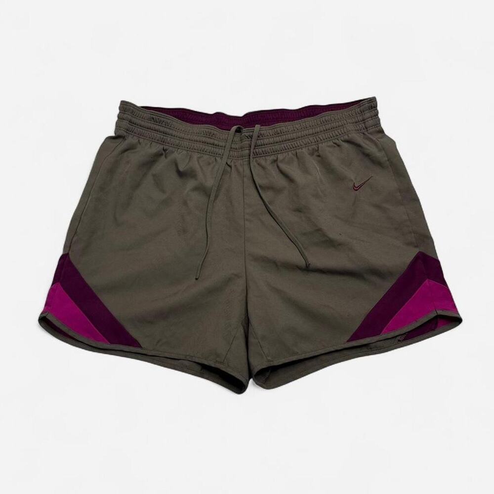 Nike Dri-FIT Running Athletic Training Shorts Gray Purple Pink Women’s Medium